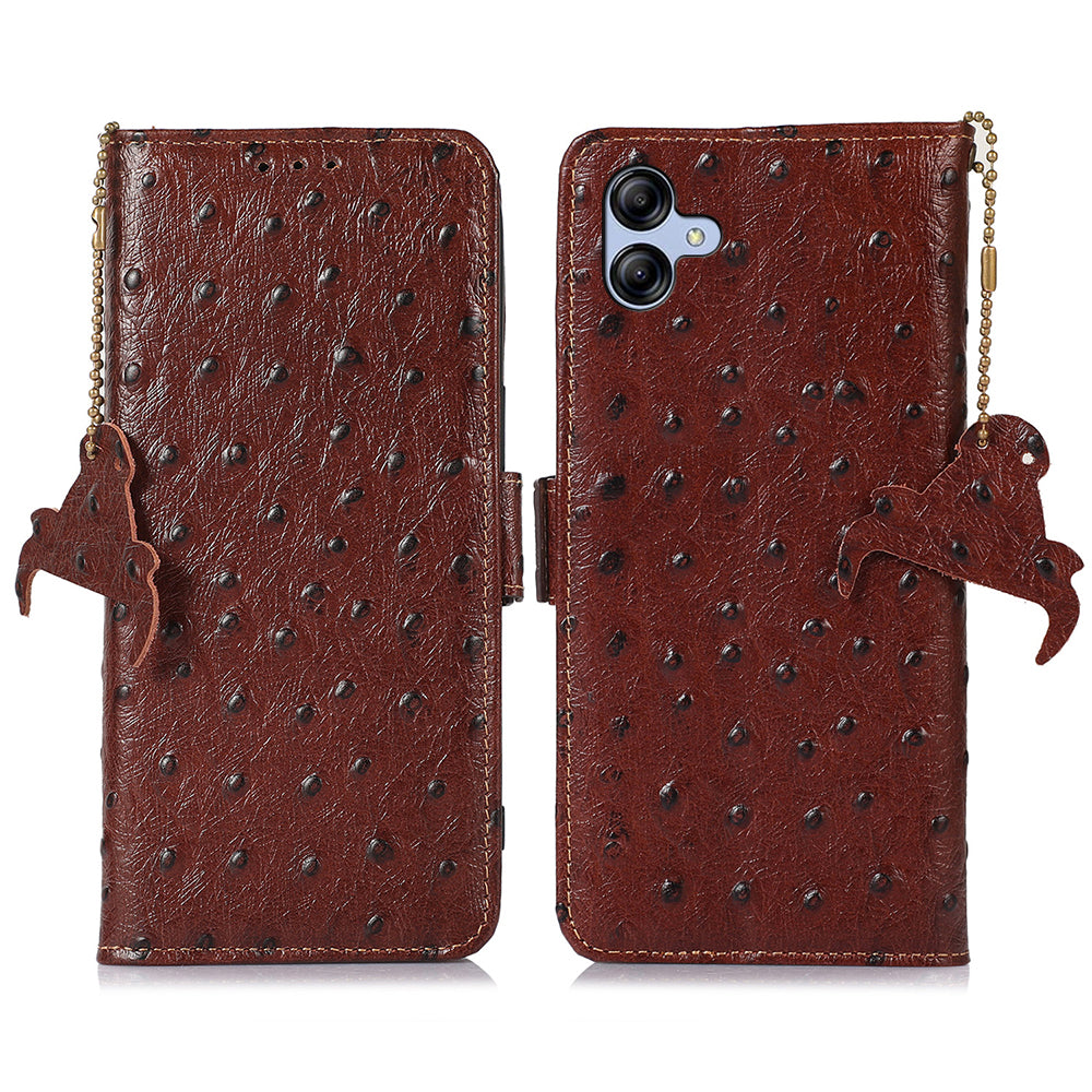 Wallet Case for Samsung Galaxy F14 5G RFID Blocking Anti-drop Genuine Cow Leather Stand Phone Cover Wallet Case for Samsung Galaxy F14 5G RFID Blocking Anti-drop Genuine Cow Leather Stand Phone Cover